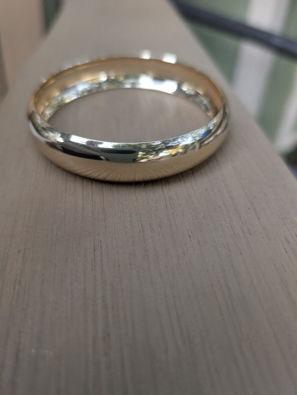Vintage Gold Wide Bangle Bracelet Chunky Gold Bracelet